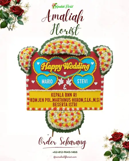 Papan Bunga Pernikahan Gandamekar